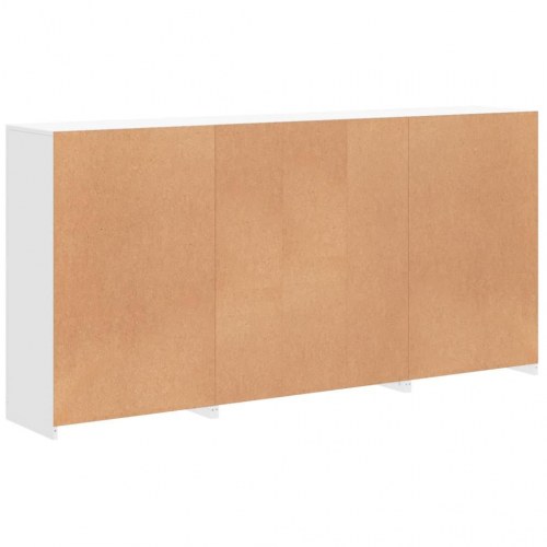 Skænk med LED-lys 202×37×100 cm - hvid