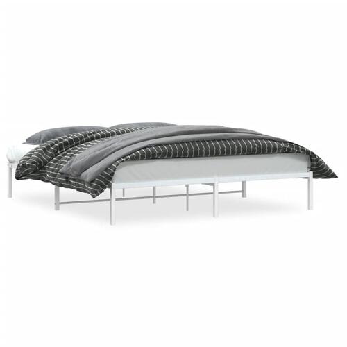 Sengeramme 180x200 cm metal hvid