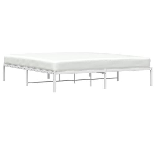 Sengeramme 180x200 cm metal hvid