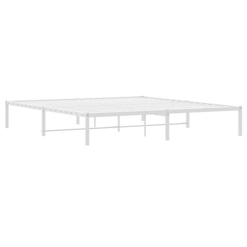 Sengeramme 180x200 cm metal hvid