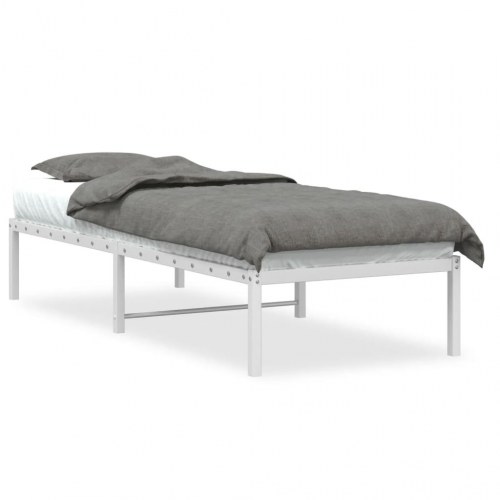 Sengeramme i metal 75 x 190 cm - hvid