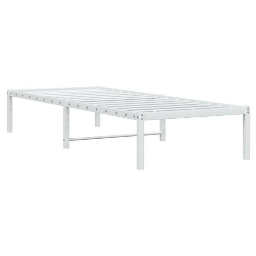 Sengeramme i metal 75 x 190 cm - hvid