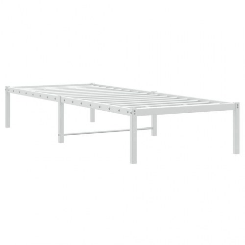 Sengeramme i metal 75 x 190 cm - hvid