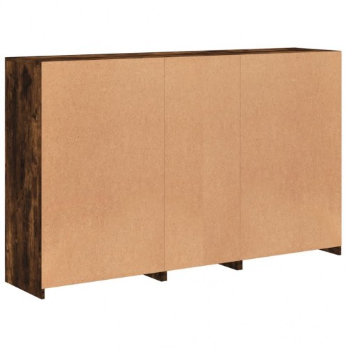 Skænk med LED-lys 162×37×100 cm - røget egetræsfarve