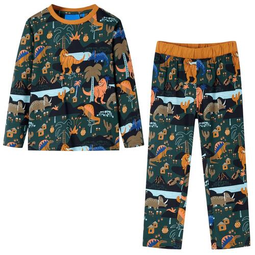 Pyjamas til børn str. 116 mørkegrøn