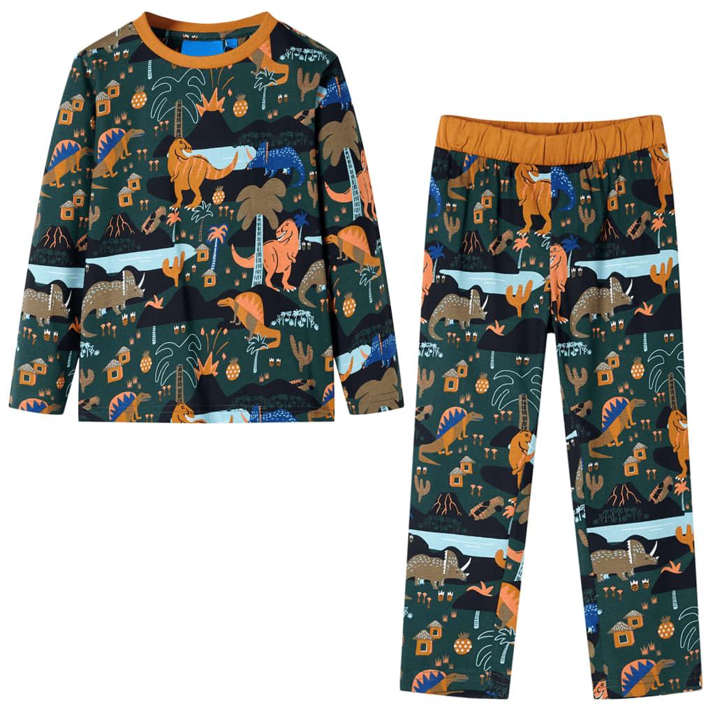 Pyjamas til børn str. 116 mørkegrøn