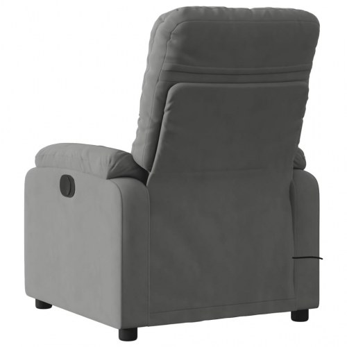 Massagestol i mikrofiberstof - mørkegrå