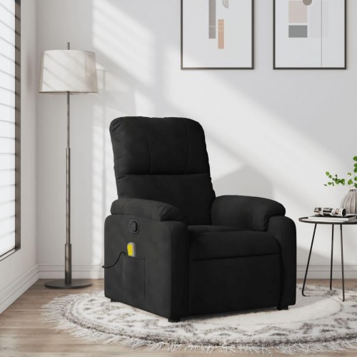 Massagestol i mikrofiberstof - sort