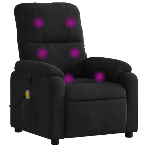 Massagestol i mikrofiberstof - sort