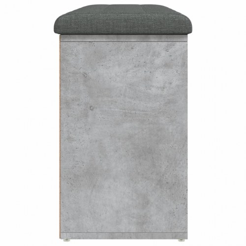 Skobænk med hynde 102 x 32 x 50 cm - betongrå