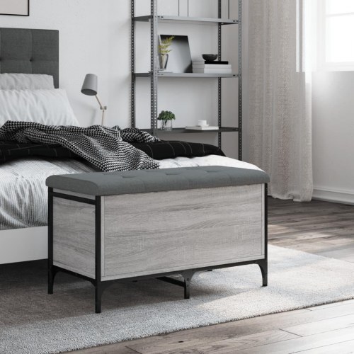 Skobænk 82x42x45 cm konstrueret træ grå sonoma-eg