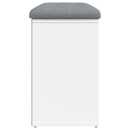 Skobænk 82x32x50 cm konstrueret træ hvid