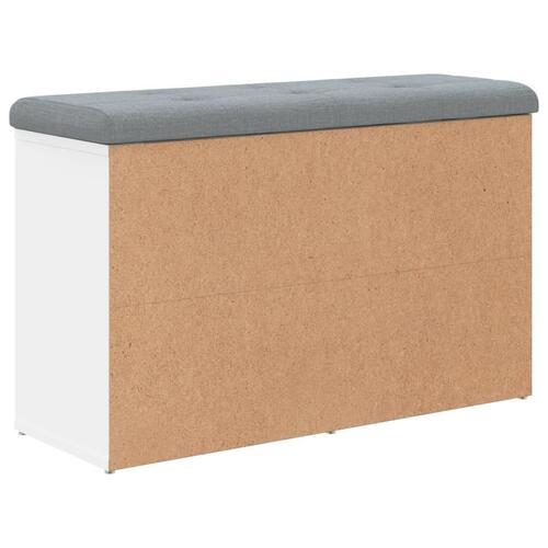 Skobænk 82x32x50 cm konstrueret træ hvid