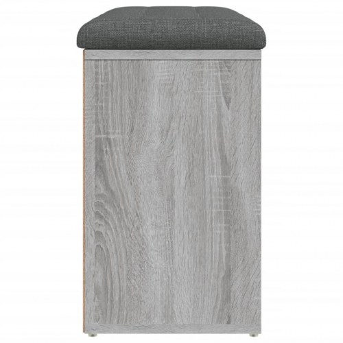 Skobænk 82x32x50 cm konstrueret træ grå sonoma-eg