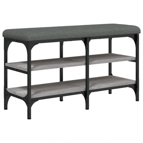 Skobænk 82x32x47 cm konstrueret træ grå sonoma-eg