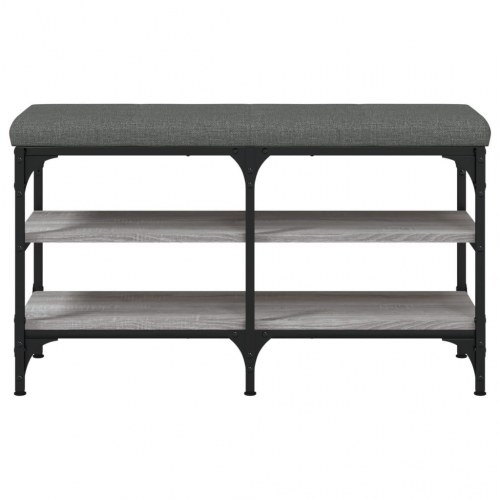 Skobænk 82x32x47 cm konstrueret træ grå sonoma-eg