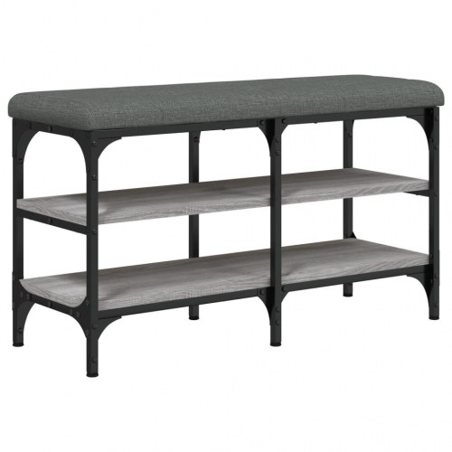 Skobænk 82x32x47 cm konstrueret træ grå sonoma-eg