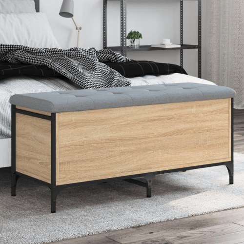 Skobænk 102x42x45 cm konstrueret træ sonoma-eg