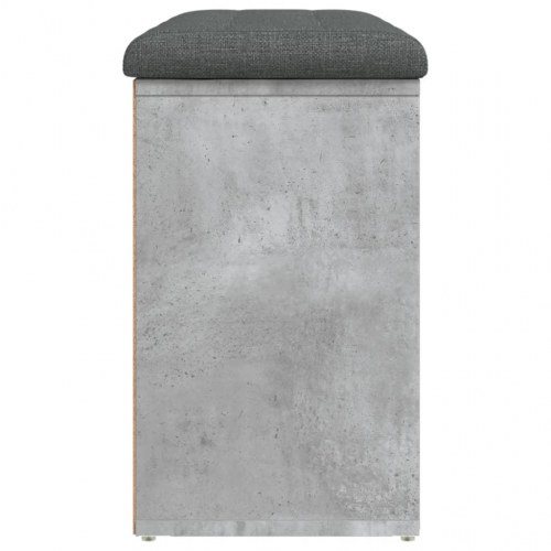 Skobænk med hynde 82 x 32 x 50 cm - betongrå