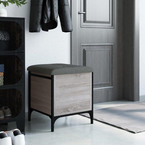 Skobænk 42x42x45 cm konstrueret træ grå sonoma-eg