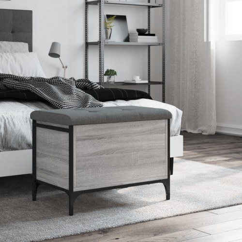 Skobænk 62x42x45 cm konstrueret træ grå sonoma-eg