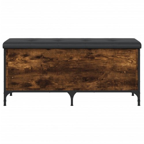 Skobænk 102x42x45 cm konstrueret træ røget egetræsfarve
