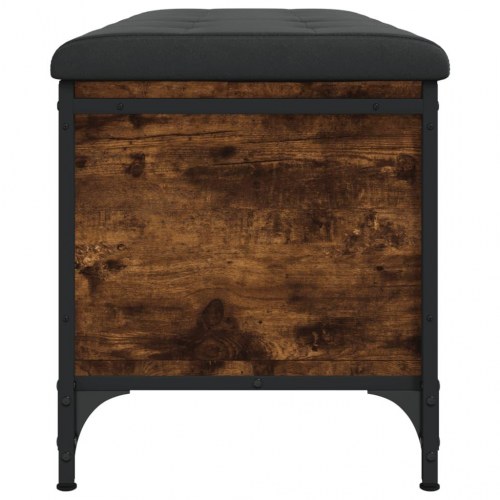 Skobænk 102x42x45 cm konstrueret træ røget egetræsfarve