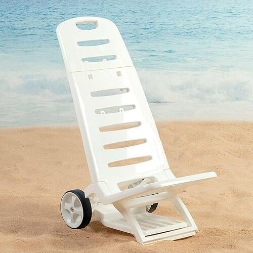 Strandstol Aktive Hvid Hjul 40 x 84 x 44 cm (2 enheder)