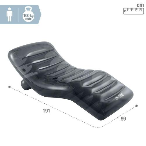 Oppustelig Liggestol Intex Grå 191 x 67 x 89 cm (4 enheder)