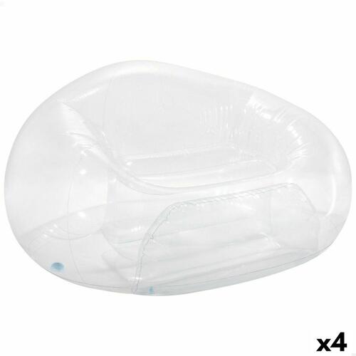 Oppustelig poolstol Intex Beanless Gennemsigtig 137 x 74 x 127 cm (4 enheder)