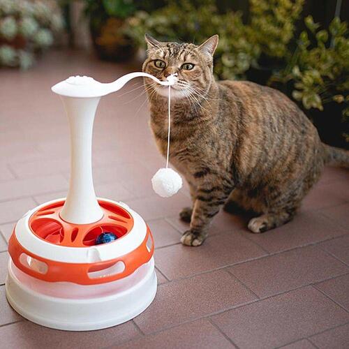 Legetøj til katte Ferplast Tornado Karrusel Hvid Plastik 34 cm
