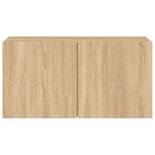 Væghængt tv-bord 80x30x41 cm sonoma-eg