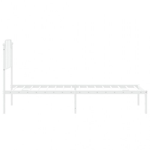 Sengeramme uden madras med hovedgærde 75x190 cm hvid
