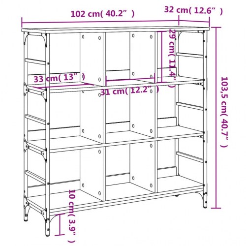 Skænk 102×32×103,5 cm i konstrueret træ - sonoma-eg