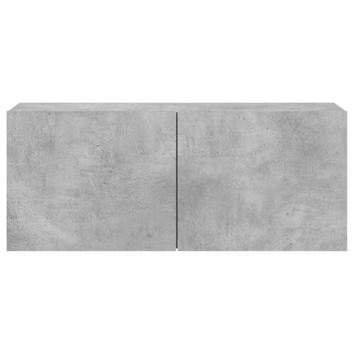 Væghængt tv-bord 100x30x41 cm betongrå
