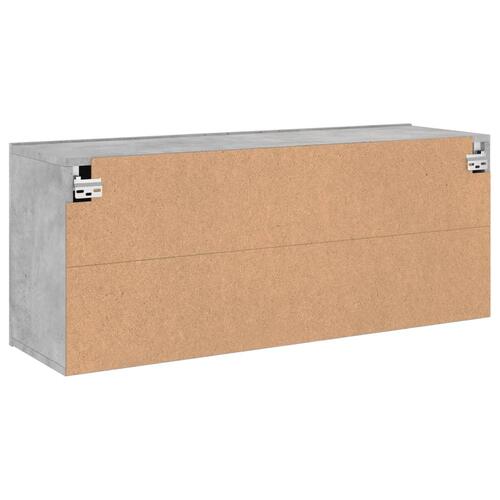 Væghængt tv-bord 100x30x41 cm betongrå
