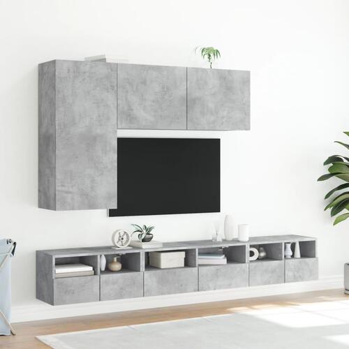 Væghængt tv-bord 100x30x41 cm betongrå