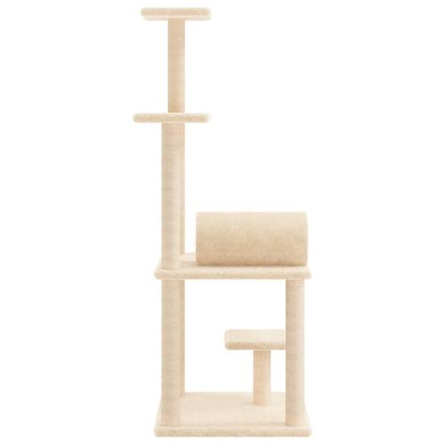 Kradsetræ med sisalkradsestolper 136 cm cremefarvet
