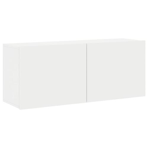 Væghængt tv-bord 100x30x41 cm hvid