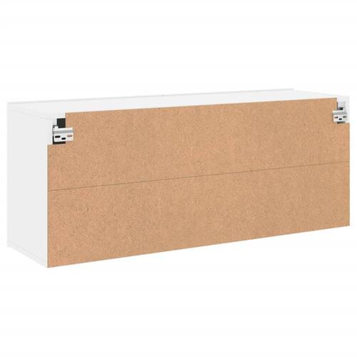 Væghængt tv-bord 100x30x41 cm hvid