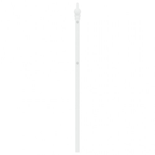 Udskiftningsgavl 135 cm i metal - hvid sengegavl