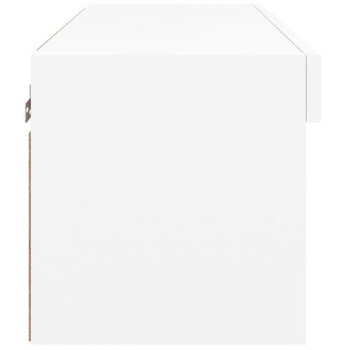 Tv-bord med LED-lys 60x30x30 cm hvid