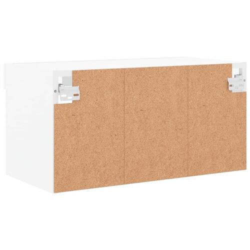 Tv-bord med LED-lys 60x30x30 cm hvid