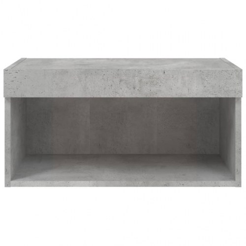 Tv-bord med LED-lys - væghængt 60×30×30 cm, betongrå