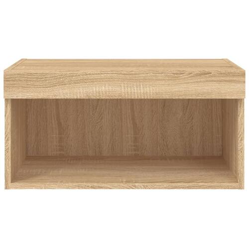 Tv-bord 60x30x30 cm med LED-lys sonoma-eg