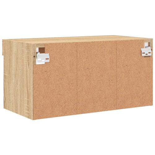 Tv-bord 60x30x30 cm med LED-lys sonoma-eg