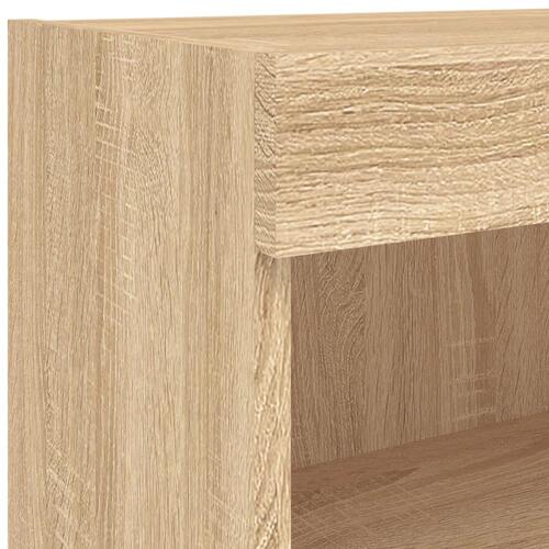 Tv-bord 60x30x30 cm med LED-lys sonoma-eg