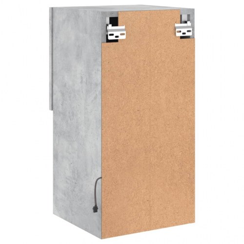 Væghængte tv-borde med LED-lys, 2 stk. - 30,5×30×60 cm, betongrå
