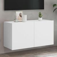 Væghængt tv-bord 80x30x41 cm hvid