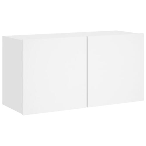Væghængt tv-bord 80x30x41 cm hvid